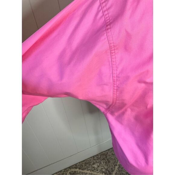 Hunters Glen Womens Large Button Front Shirt Pink Chest Pockets 3/4 Sleeves - Picture 10 of 15